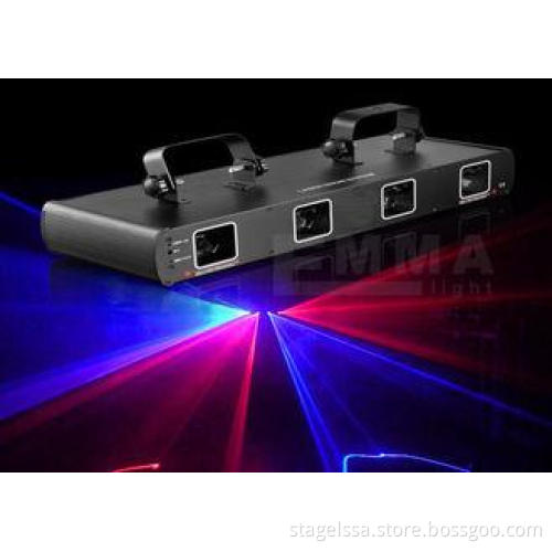4 Lens DMX Laser Beam Lights 420mW , Red Blue Laser Light